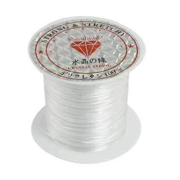 REGALWOVEN Pendant Beading Thread Stretchy Crystal String Cord Spool White 9M