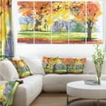 thumbnail image 1 of Autumn Park Yellow Trees Watercolor, 1 of 1
