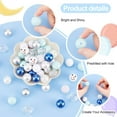 thumbnail image 5 of 50pcs 20mm Bubblegum Beads Chunk Beads Face Beads Pen Beads Acrylic Focal Beads Large Loose Beads Round Beads for DIY Pen Garland Jewelry Bracelet Necklace Pen Bag Chain Making, 5 of 9