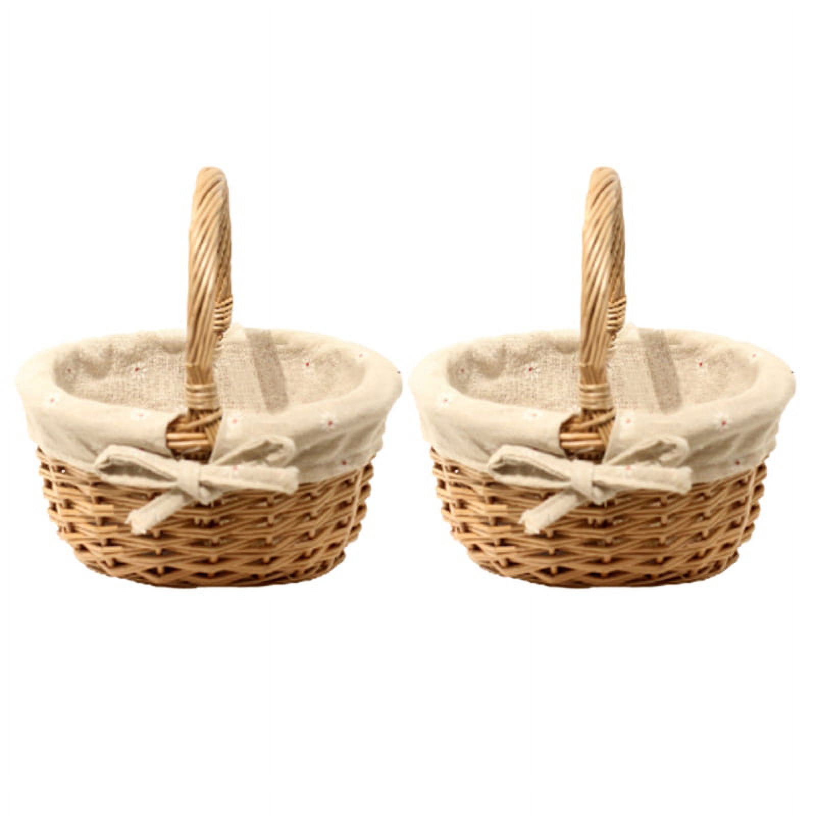 Handwoven Market Basket From Ghana - Natural & Midnight Color With Red Handle