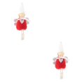thumbnail image 4 of stanreset Noël Peluche Ange Suspendu Jouet Vacances Pendentif Décoration Rouge 2Set, 4 of 6