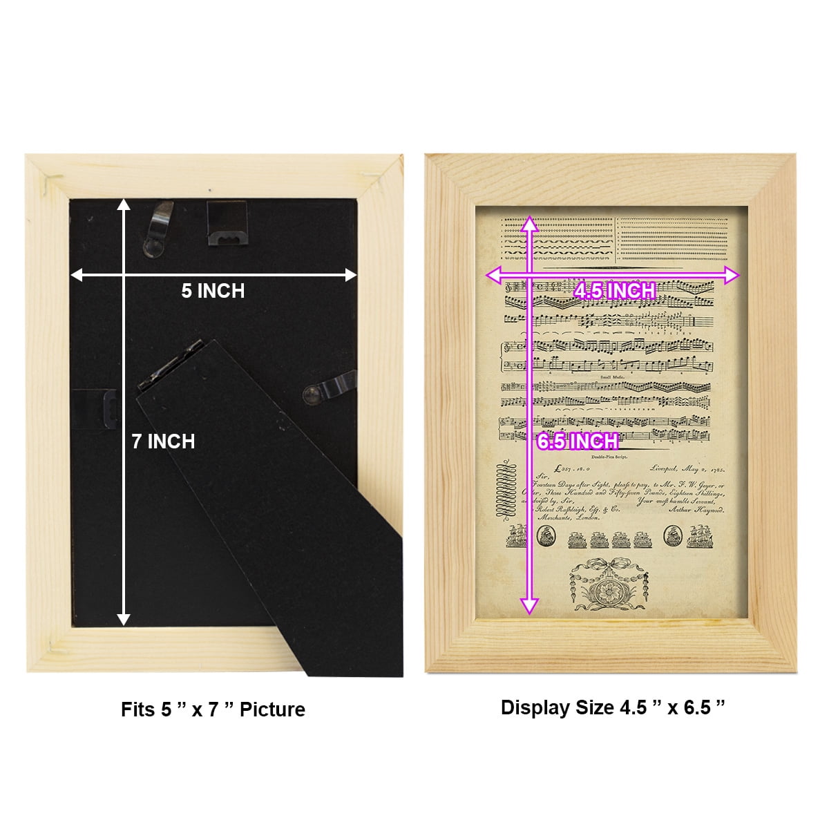 Deckled Encyclopediae V (AS) -Framed Print w/glass-Natural Wood