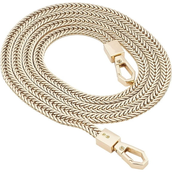 7mm Wide 41.7 inch Snake Bone Chain Bag Iron Cuban Flat Link Chain Strap Handbags Accessories Replacement Chains