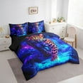 thumbnail image 2 of Manfei Leopard Twin Bedding Sets 7-Piece,Wild Animal Bedding Comforter Set 7-Piece,Pink Purple Galaxy Aurora Sheet Sets,Super Cozy Bedroom Decorative Reversible, 2 of 5