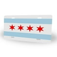 thumbnail image 2 of Yehwow Chicago State Flag With Four Star Metal Car Plate Decorative Aluminum License Plate Tag Sign, 2 of 5