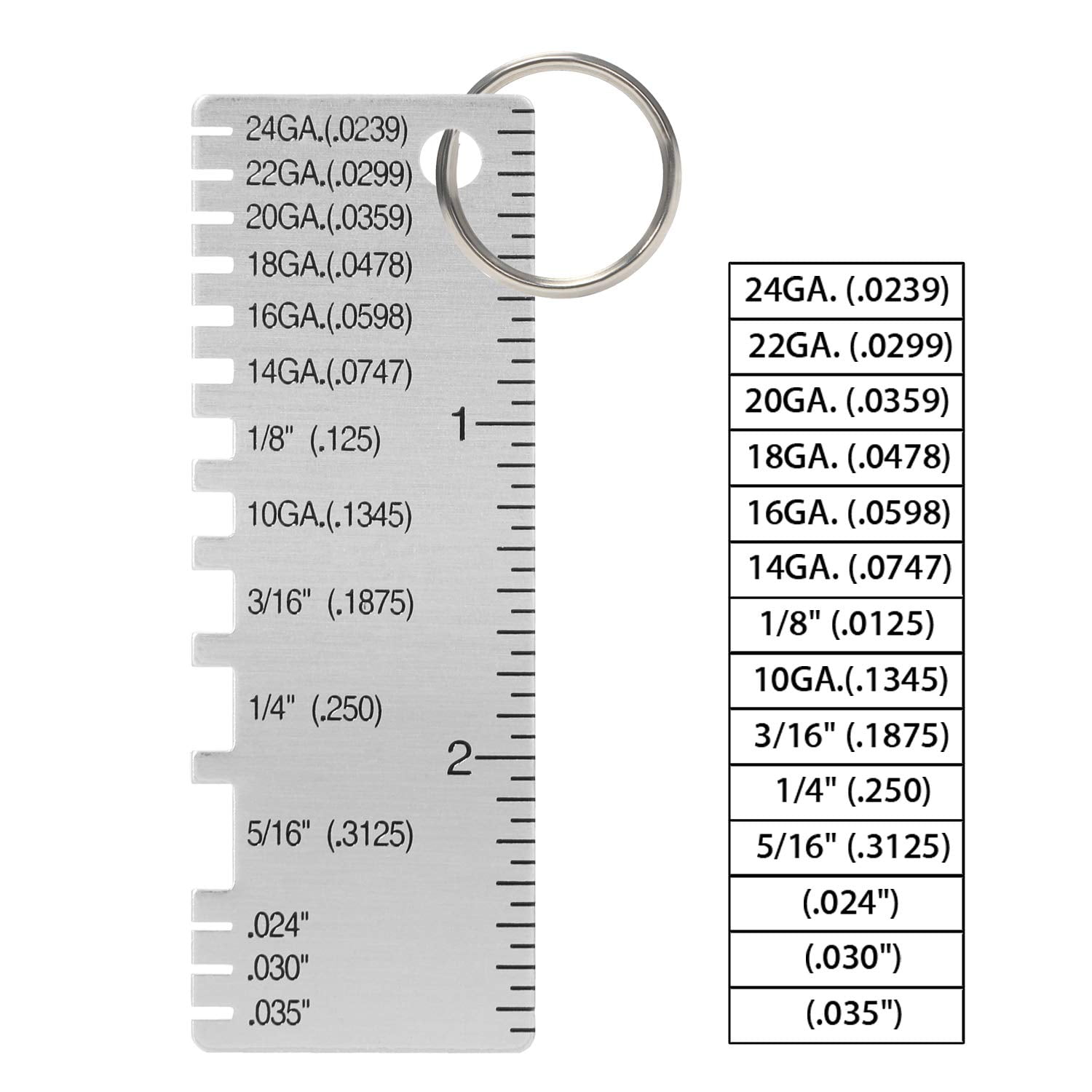Weld Gauge Thickness Measuring Tool Sheet Metal Machinist Measurement Tool 