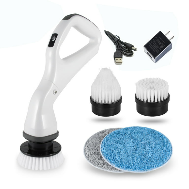 Electric Spin Scrubber 360 Degree Rotating Cordless Power Brush Floor  Scrubber Charging Shower Cleaning Brush for Furniture and Kitchen 