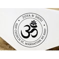 thumbnail image 2 of Custom Return Address Self Inking Personalized Om Round Rubber Stamper Personalized Business Logo, 2 of 2