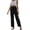 Black, variant on Sngxgn Women's Wide Leg Pants High Elastic Waisted in The Work Trousers Long Straight Suit Pants(Black,XL)
