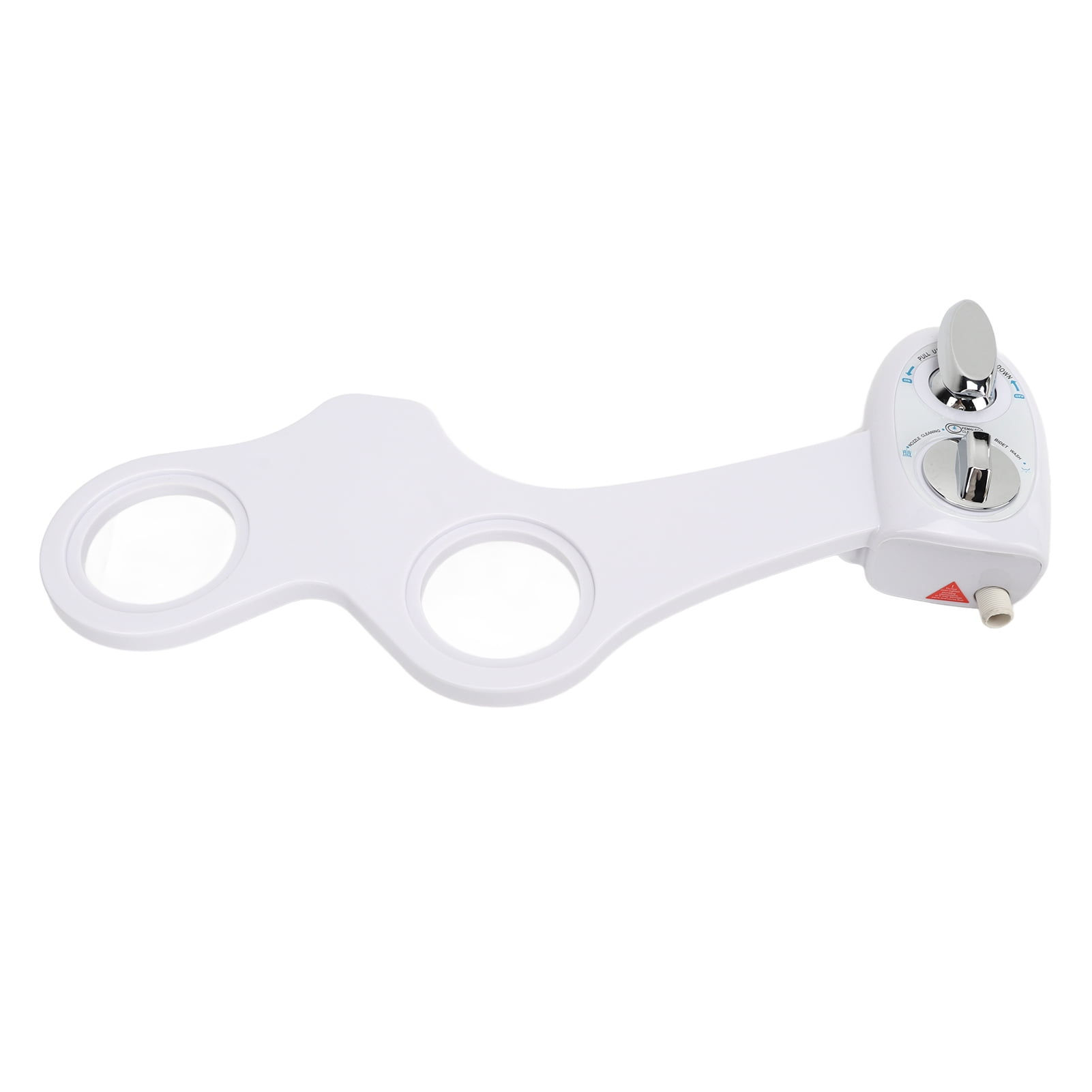 Riousery Bathroom Dual Nozzle Cold Water Spray Adjustable Bidet Toilet Attachment with Hose, White (18.5 inches / 47 cm)
