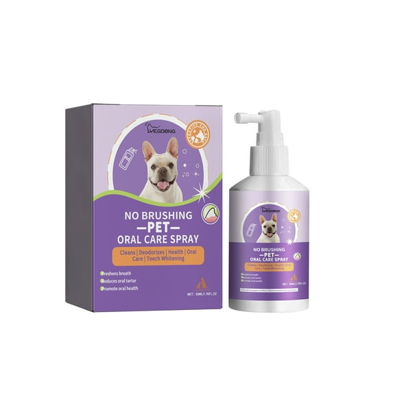 Teeth Cleaning Oral Care Spray for Dogs and Cats,Pet Clean Teeth Spray,Dogs & Cats Bad Breath Remedy,for Targets Tartar & Plaque, Eliminate Bad Breath, Without Brushing