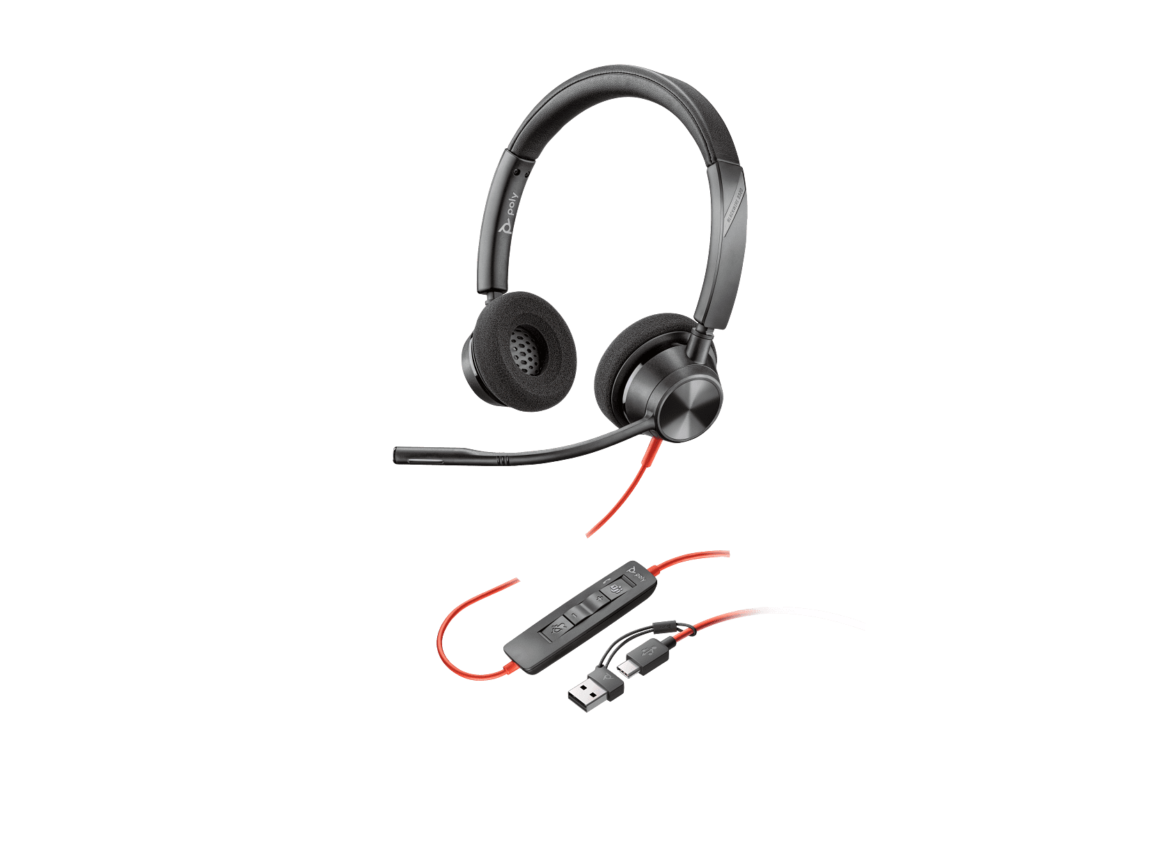 Plantronics BlackWire C3220 Durable USB-A Headset with Wired