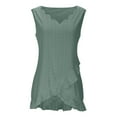 thumbnail image 4 of Ashirexll Sleeveless Tops for Women, Summer Tops for Women, Splicing V-Neck Hem Ruffle Lace Tank Casual Loose Blouse, 4 of 6