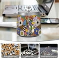 thumbnail image 6 of Yayeee Ashtray with Lid for Cigarette Smokeless Stainless Steel Home Ash Holder, Blue Floral, 6 of 7
