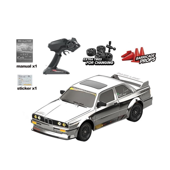 1:16 Scale RC Drift Car, 2.4G 4WD Full Proportional High-Speed Remote Control Car with ESP Gyro Assistance, LED Lights & 370 Motor for Teens and Adults