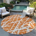 thumbnail image 6 of Addison Rugs Chantille Indoor/Outdoor Transitional Organic Orange Washable Round Rug, 8' x 8', 6 of 6