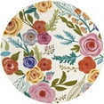 thumbnail image 1 of Unique Loom Blossom Floral Area Rug 7' x 7' Round Ivory/Green, 1 of 1
