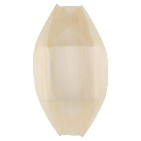 50x finger food - bowls, "boat" biodegradable wood 11 cm x 6.5 cm