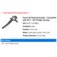 thumbnail image 2 of Front Left Steering Knuckle - Compatible with 2011 - 2015 Dodge Durango 2012 2013 2014, 2 of 2