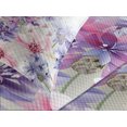 thumbnail image 4 of Ambesonne Lavender Quilted Bedspread Set 3 Pcs, Pink Purple Flowers, King Size, Violet White Pink, 4 of 5