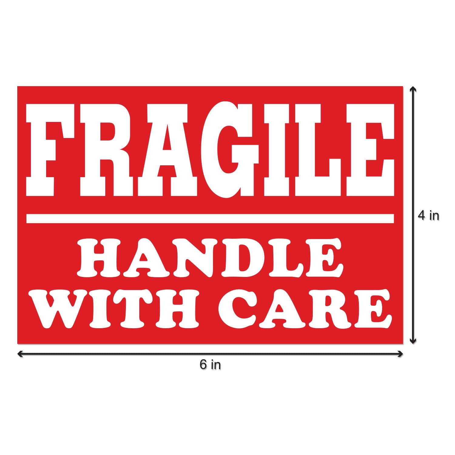 This Side Up with Arrows FRAGILE Stickers Caution Labels 4" x 6" / 10 Rolls 