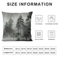 thumbnail image 5 of Orinice  Forest Throw Pillow Cushion Cover, Nature Theme The Panorama of a Forest Pattern Birds on Tree Branches Print, Decorative Square Accent Pillow Case,  White, 5 of 5