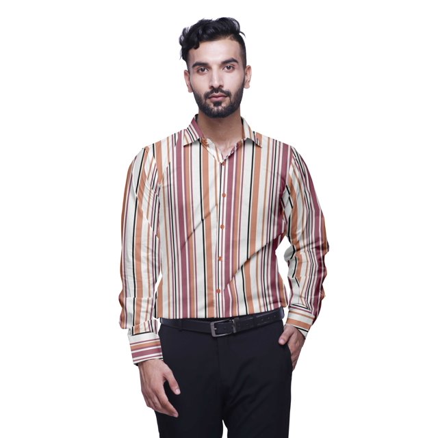 BESTMAN Chemise en Coton avec Poches Col Évasé Boutonnée Chemise Formelle
