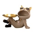 thumbnail image 1 of AMLESO Dog Desk Storage Tray Statue Desktop Decoration Fruit Tray Decorative for Dining Beige, 1 of 8