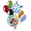 7 pc Angry Birds Red Bomb Chuck Balloon Bouquet Party Decoration Game Movie