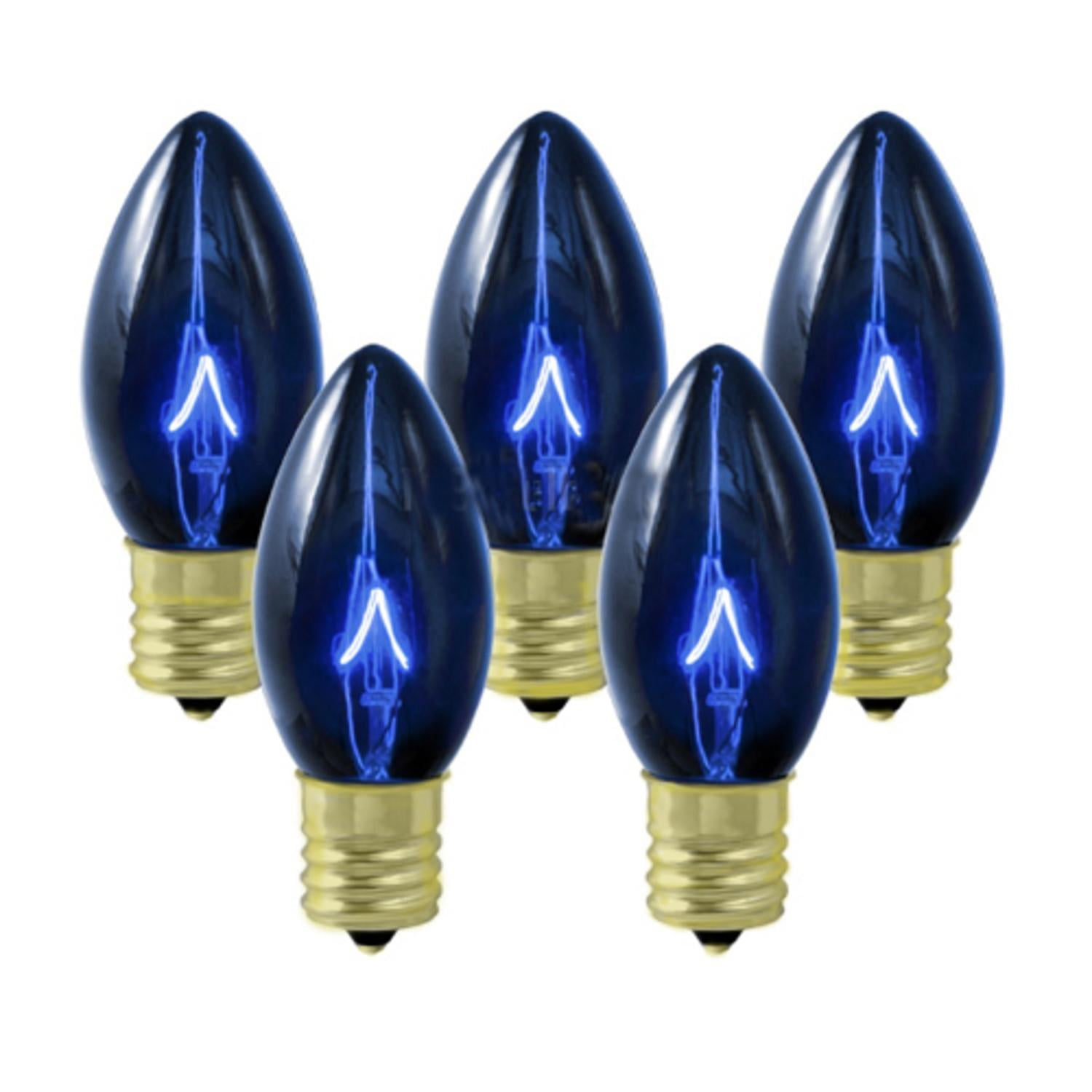 Pack of 25 Transparent Blue C7 Twinkle Replacement Christmas Light