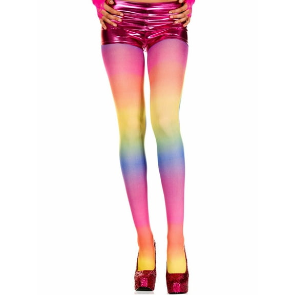 Music Legs Women's Rainbow opaque tights