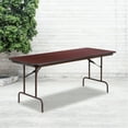 thumbnail image 3 of Flash Furniture Floyd 6-Foot High Pressure Mahogany Laminate Folding Banquet Table, 3 of 11