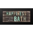 thumbnail image 2 of CAD Designs 18x10 Black Modern Framed Museum Art Print Titled - Happiness Bath, 2 of 5