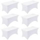thumbnail image 1 of Mantel Fixwal de elastano de 8 pies, paquete de 6 unidades, para mesas de 8 pies, color blanco, 1 of 7