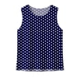 thumbnail image 4 of Tsesme Polka Dot Tank Tops for Women, Sleeveless Crew Neck Shirts, Loose Side Split Summer Vacation Casual Tees XL, 4 of 9