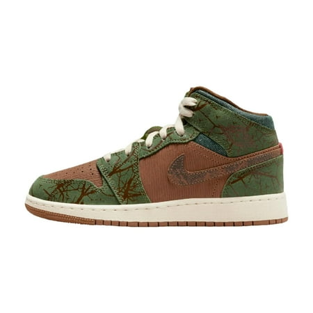 

Nike Air Jordan 1 Mid SS Archaeo Brown/Light Olive FQ8101-200 Grade-School Size 6.5