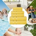 thumbnail image 5 of CASA COPENHAGEN Eternal 6 Pieces Towel Set- Butter Yellow, 500 GSM 2 Bath Towel 2 Hand Towel 2 Washcloth, Designed in Denmark Made of Soft Egyptian Cotton for Bathroom, Kitchen & Shower, 5 of 5