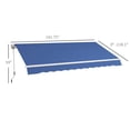 thumbnail image 3 of Miekor Furniture 12' x 10' Retractable Awning Patio Awnings Sun Shade Shelter with Manual Crank Handle, 280g/m² UV & Water-Resistant Fabric and Aluminum Frame for Deck, Balcony, Yard, Dark Blue 5523, 3 of 9