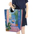 thumbnail image 4 of Yayeee Freestanding Laundry Hamper with Handle Collapsible Large Storage Basket for Clothes, Purple Window, 4 of 7