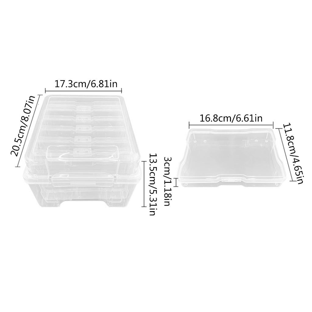 CEORPER 6 Layer Clear Fishing Lure Box Waterproofs Fishing Tool Box Baits Case Organizers Plastic Fishing Tackle Storage Box