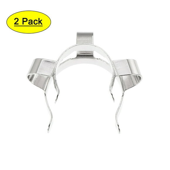Unique Bargains Silver Tone Joint Clip Lab Clamp Mounting Clips for 14/20mm 14/23mm Glass Taper Joint Laboratory Tool 2Pcs