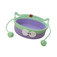 thumbnail image 4 of Cama de mascotas transpirable redondo en la cama de gato y jugar al algodón tejido de la pelota cama de gato de algodón tejido para pequeñas mascotas sin alfombra fría, 4 of 8