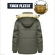 thumbnail image 5 of Kalauyu Mens Jackets with Hoode Parka Fleece Liner Coats Windproof Winter Raincoat Multi Pockets, 5 of 8