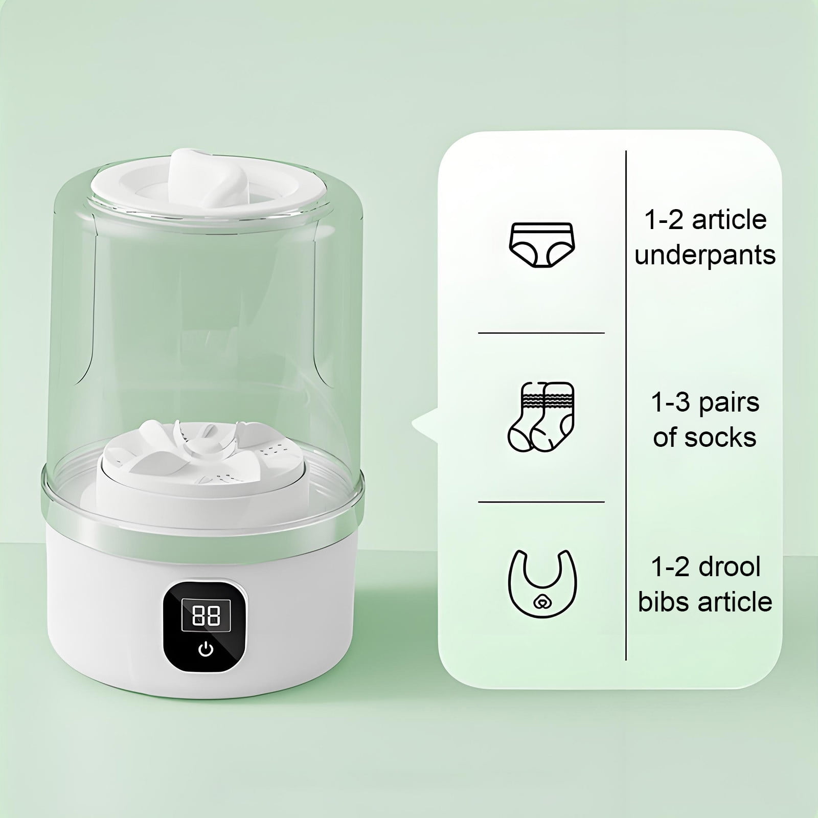 Mini Laundry Tools with Portable Washing Machine, Compact Washer for Underwear,Gentle on Fabrics with Dehydration Function,Ideal for Dorms and Small Apartments