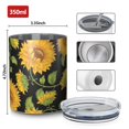 thumbnail image 4 of 12oz Coffee Tumblers Sunflower Stainless Steel Vacuum Insulated Travel Tumbler Coffee Cups Mug with Lid and Straw with Cleaning Brush for Cold & Hot Drinks, 4 of 5