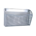 thumbnail image 4 of Abbracc Wall Mounted Mesh File Holder Display Rack Display Stand Metal Magazine Rack Silver, 4 of 9