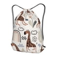 thumbnail image 3 of XMXT Unisex Drawstring Backpack for Women Men, Social Giraffe Background Waterproof Gym Bag String Bags for Shopping Sport Travel, s, 3 of 8