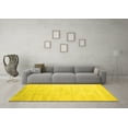 thumbnail image 3 of Ahgly Company Machine Washable Indoor Rectangle Abstract Yellow Contemporary Area Rugs, 3' x 5', 3 of 4
