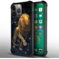 thumbnail image 2 of Case for iPhone 13 Pro Max Case, Graphic Design Case for Girl Boy Soft Silicone Hard Acrylic Shock Protection Designed Case for iPhone 13 Pro Max Fantasy Lion Golden Star Sky Pattern, 2 of 7