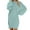 Light Blue, variant on Blczomt Long Sleeve Womens Dress Blue Casual Mini Dress Crew Neck Loose Fit Plain Fuzzy Dresses